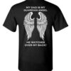 My Dad Is My Guardian Angel T Shirt Black S 1