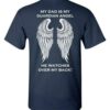 My Dad Is My Guardian Angel T Shirt Navy S 1