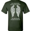 My Dad Is My Guardian Angel Youth T Shirt Forest Green Youth XS 1