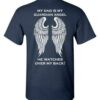 My Dad Is My Guardian Angel Youth T Shirt Navy Youth XS 1