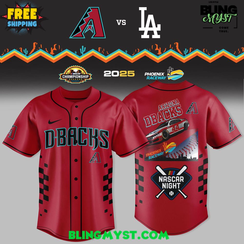 Arizona Diamondbacks NASCAR Night 2025 Baseball Jersey Arizona Diamondbacks NASCAR Night 2025 Baseball Jersey