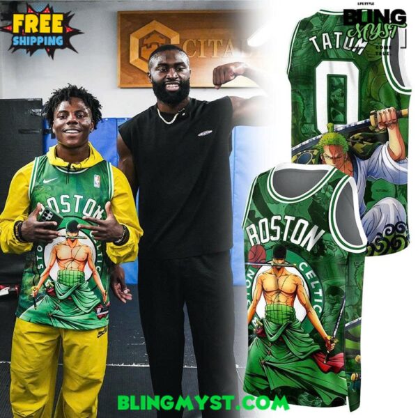 Boston Celtics x Roronoa Zoro One Piece Limited Basketball Jersey