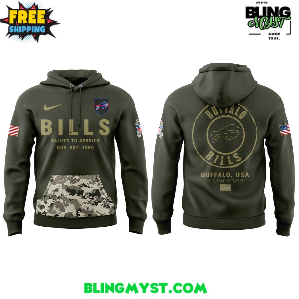 Buffalo Bills Salute To Service 2025-2026 Hoodie Buffalo Bills Salute To Service 2025-2026 Hoodie
