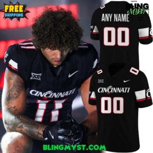 Cincinnati Bearcats New Uniforms 2025 Black Football Jersey