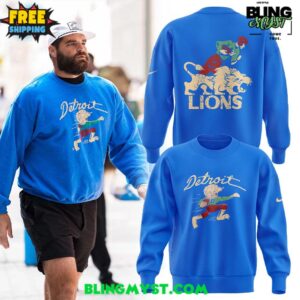 Detroit Lions 50s Retro Mascot Royal Limited Edition Shirt Collection