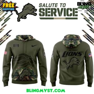 Detroit Lions Salute To Service 2025-2026 Hoodie