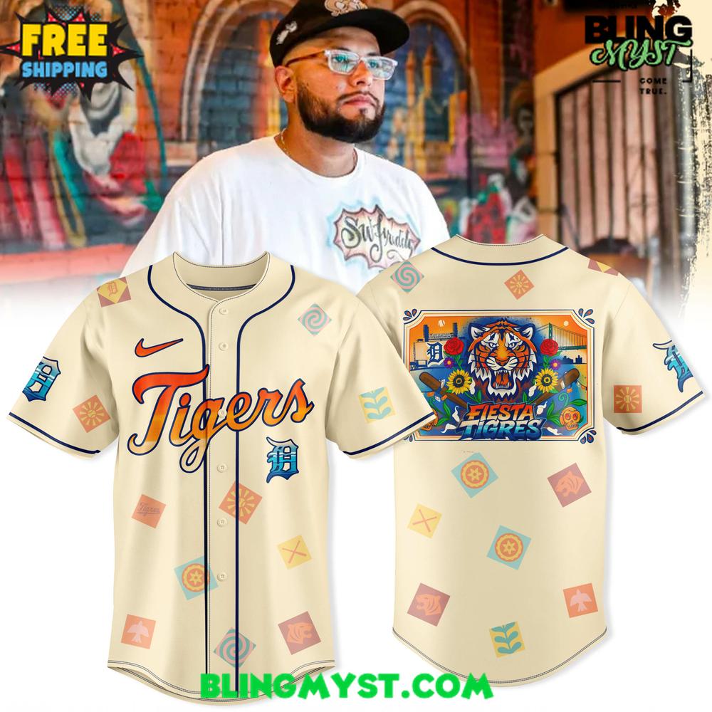 Detroit Tigers Fiesta Tigers Freddy Díaz Special Baseball Jersey Detroit Tigers Fiesta Tigers Freddy Díaz Special Baseball Jersey