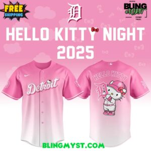 Detroit Tigers x Hello Kitty 2025 Baseball Jersey