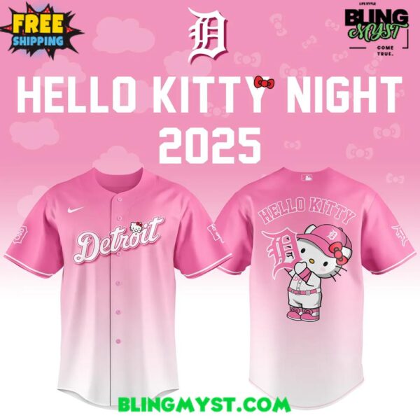 Detroit Tigers x Hello Kitty 2025 Baseball Jersey