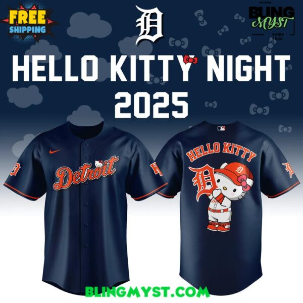 Detroit Tigers x Hello Kitty 2025 Baseball Jersey