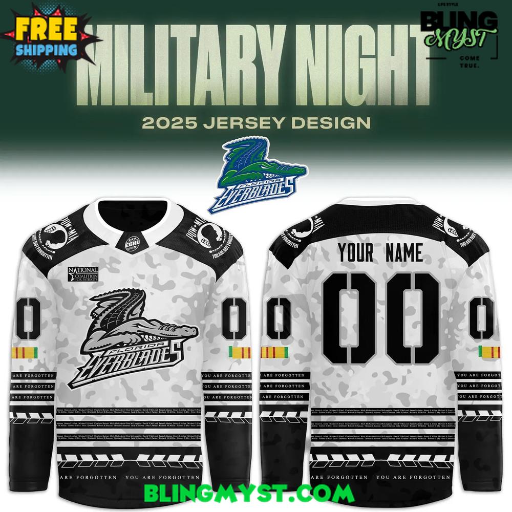 Florida Everblades Military Night 2025 Hockey Jersey Florida Everblades Military Night 2025 Hockey Jersey