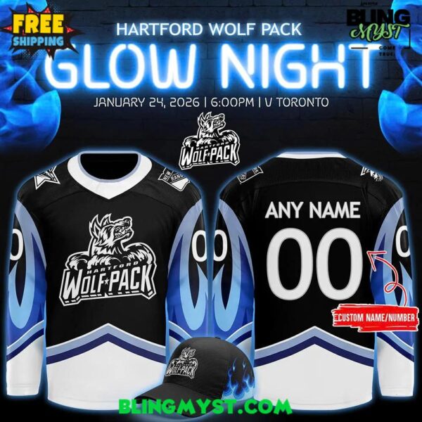 Hartford Wolf Pack Glow Night 2025 Hockey Jersey