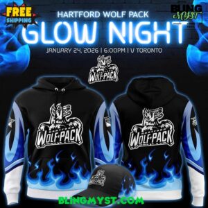Hartford Wolf Pack Glow Night 2025 Hoodie