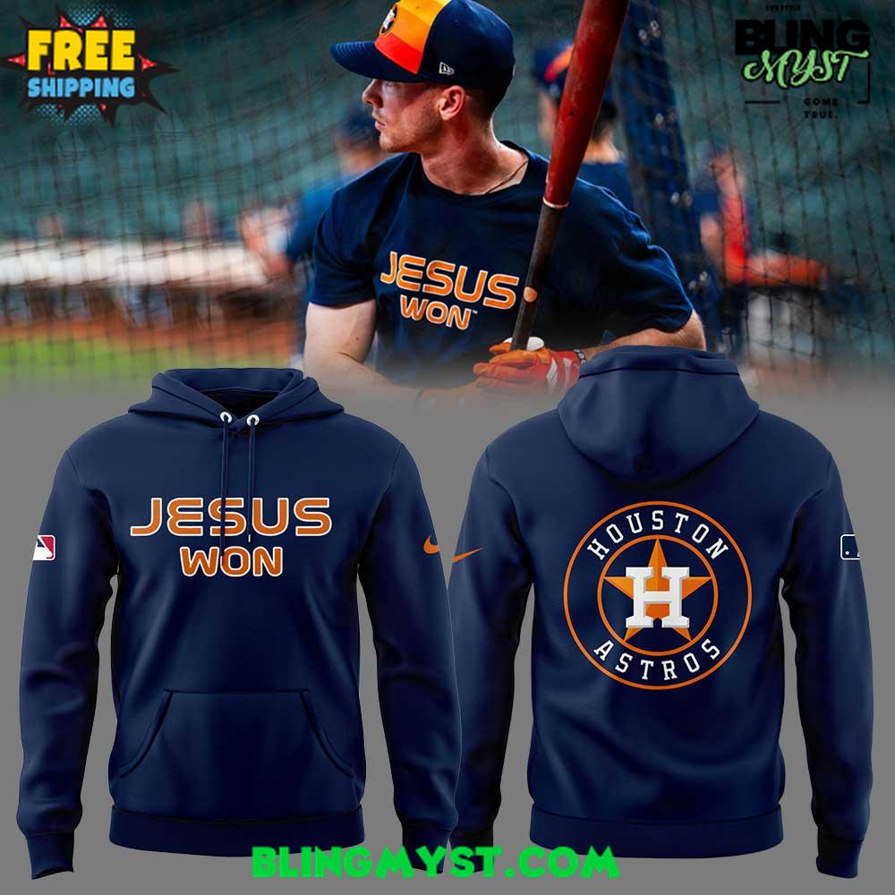Houston Astros Jesus Won 2025 MLB Hoodie Houston Astros Jesus Won 2025 MLB Hoodie