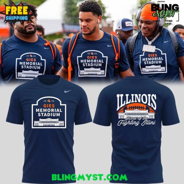Illinois Fighting Illini 2025 GIES Memorial Stadium T-Shirt