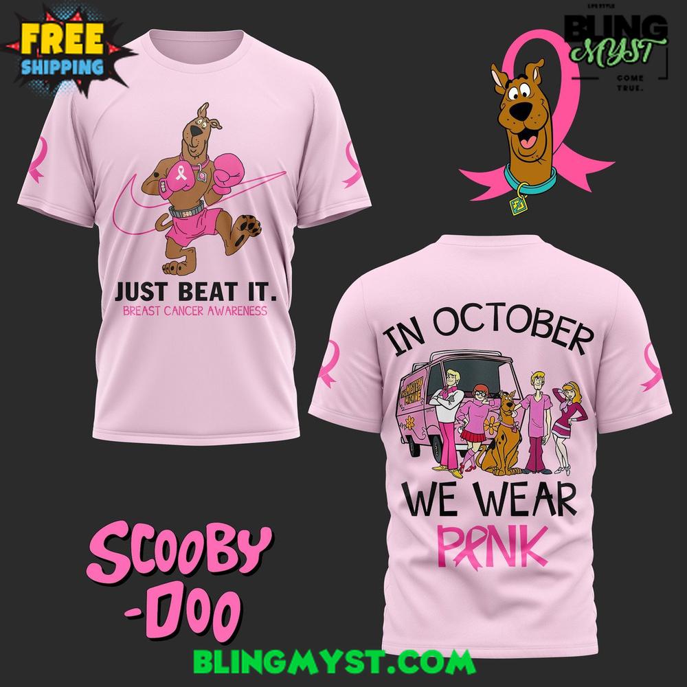 In October We Wear Pink Breast Cancer Awareness Scooby-Doo T-Shirt In October We Wear Pink Breast Cancer Awareness Scooby-Doo T-Shirt