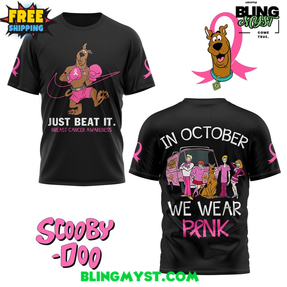 In October We Wear Pink Breast Cancer Awareness Scooby-Doo T-Shirt In October We Wear Pink Breast Cancer Awareness Scooby-Doo T-Shirt