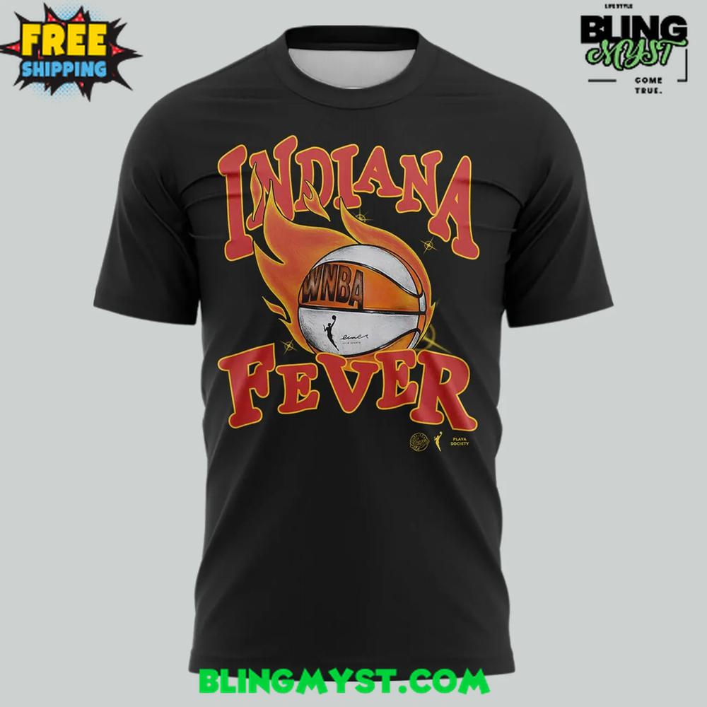 Indiana Fever Playa Society Black Coming In Hot T-Shirt Indiana Fever Playa Society Black Coming In Hot T-Shirt