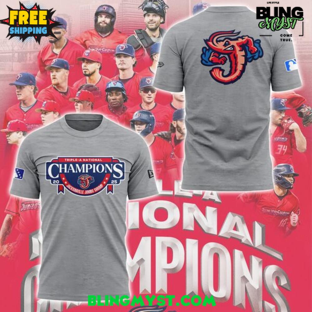 Jacksonville Jumbo Shrimp 2025 Triple-A National Champions T-Shirt Jacksonville Jumbo Shrimp 2025 Triple-A National Champions T-Shirt