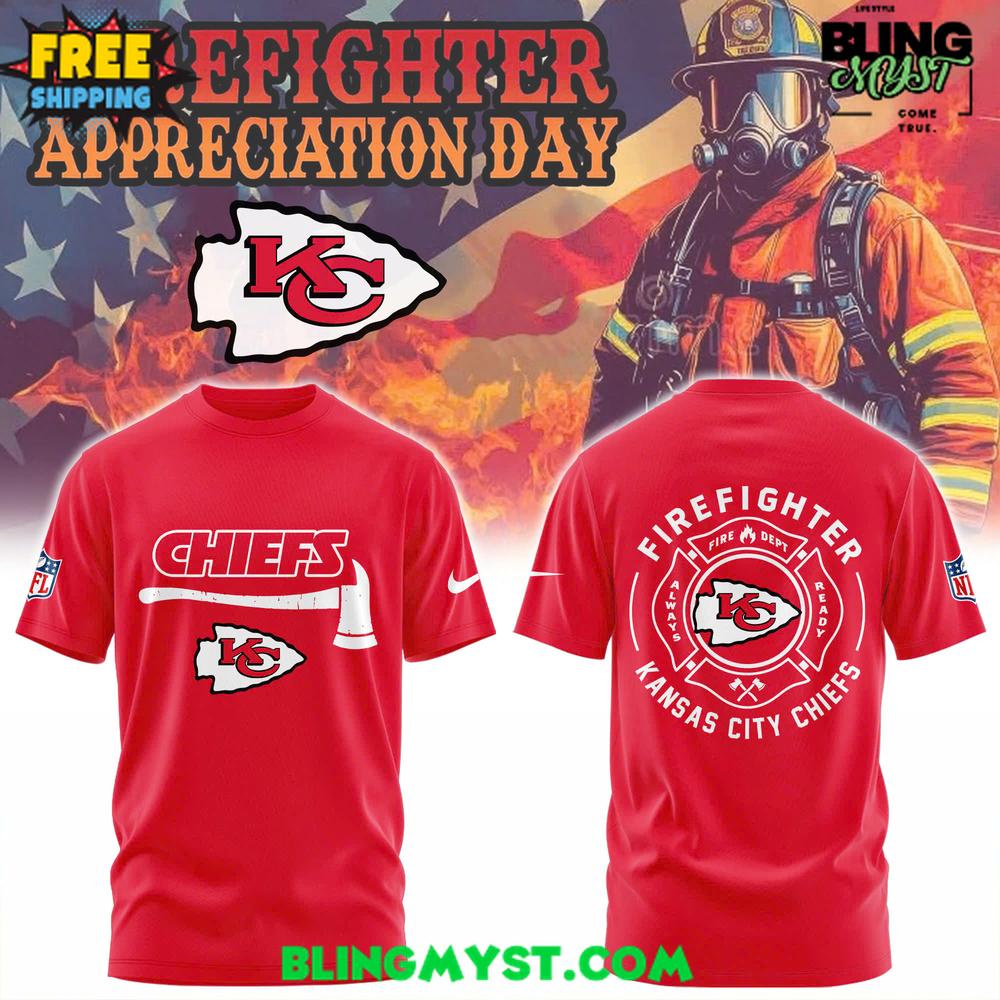 Kansas City Chiefs Firefighter Appreciation 2025 T-Shirt Kansas City Chiefs Firefighter Appreciation 2025 T-Shirt