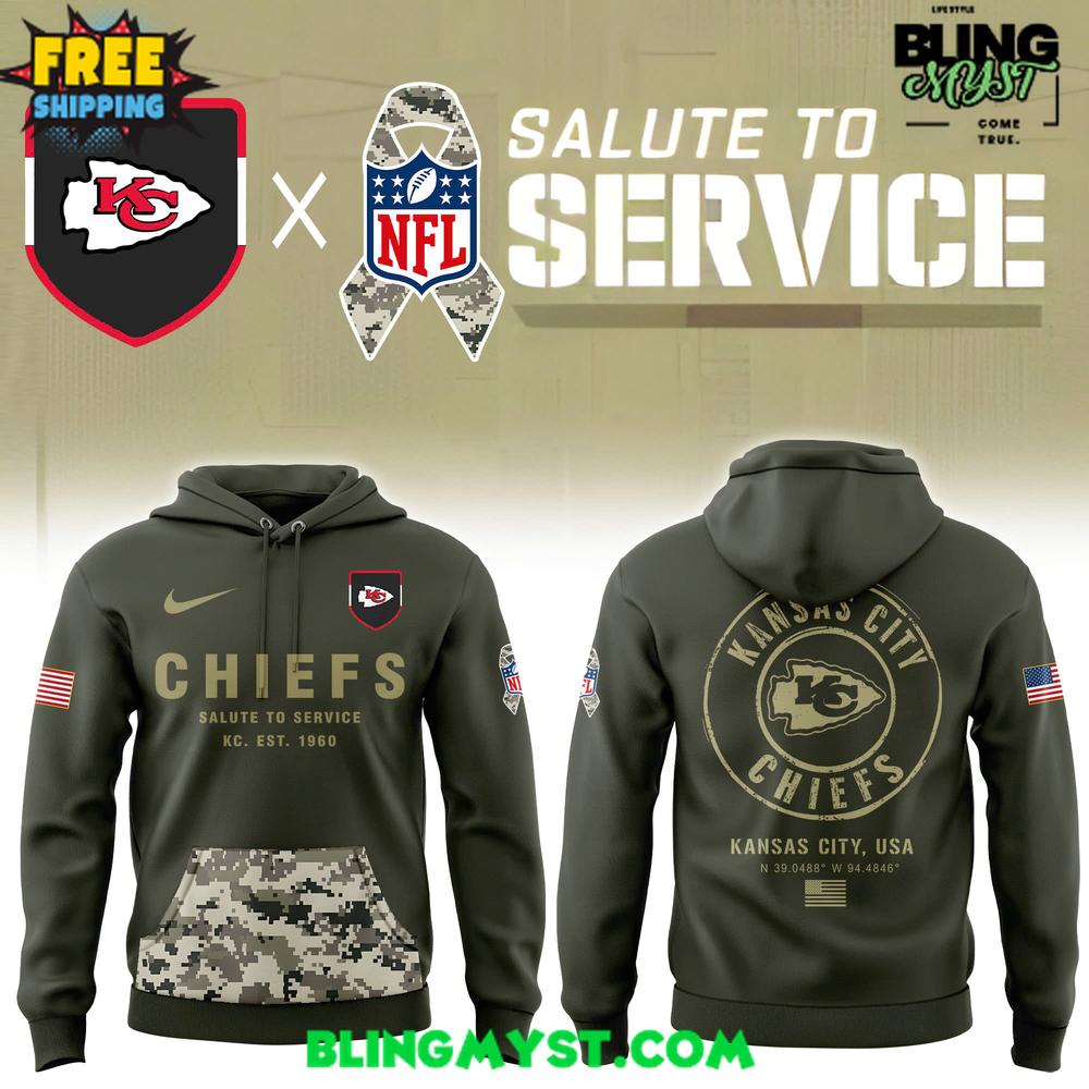 Kansas City Chiefs Salute To Service 2025-2026 Hoodie Kansas City Chiefs Salute To Service 2025-2026 Hoodie