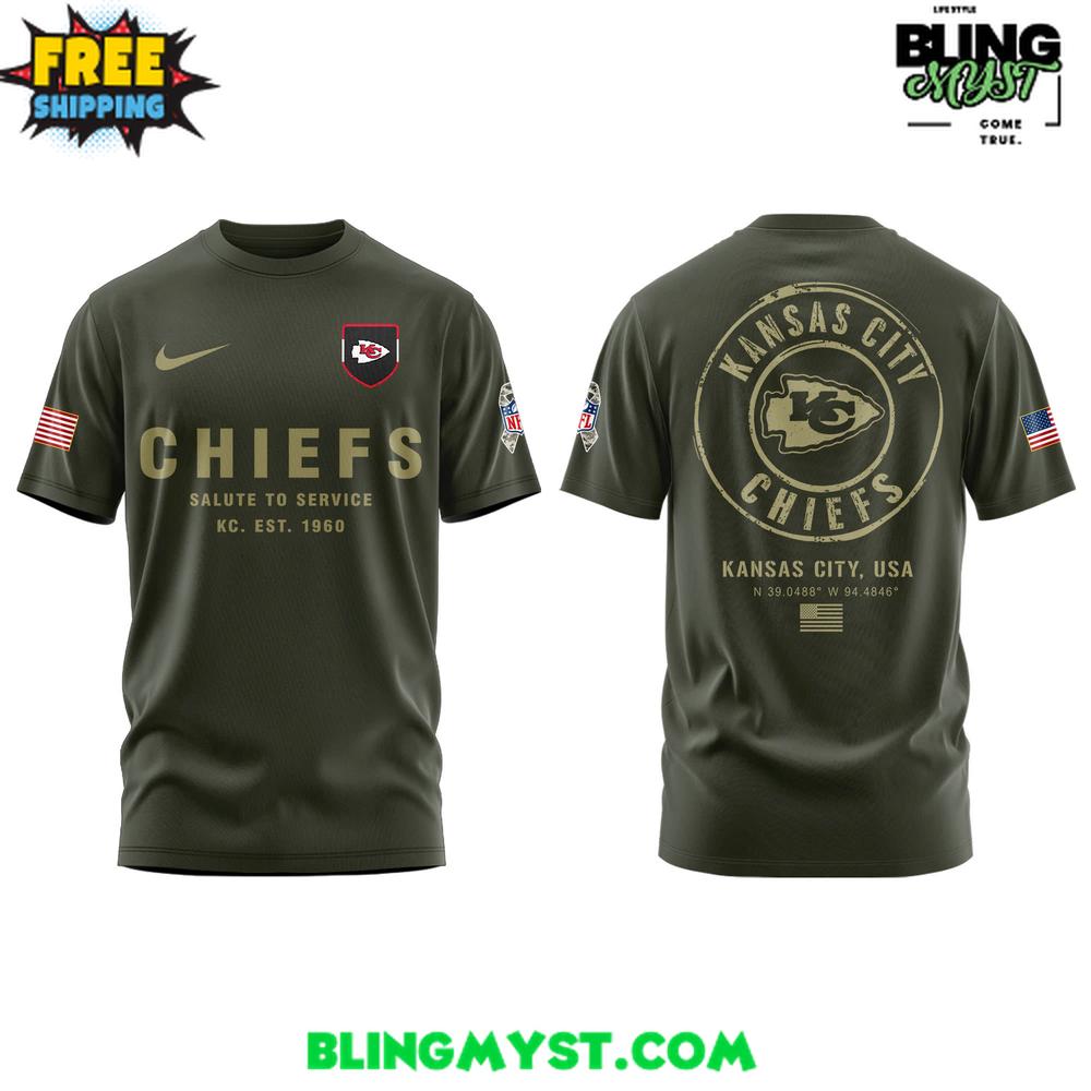 Kansas City Chiefs Salute To Service 2025-2026 T-Shirt Kansas City Chiefs Salute To Service 2025-2026 T-Shirt