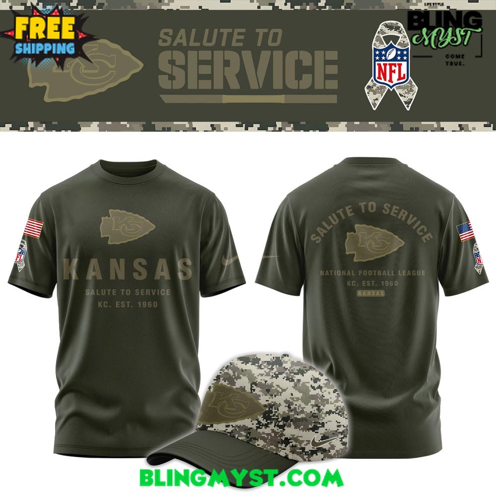 Kansas City Chiefs Salute To Service 2025-2026 T-Shirt Kansas City Chiefs Salute To Service 2025-2026 T-Shirt