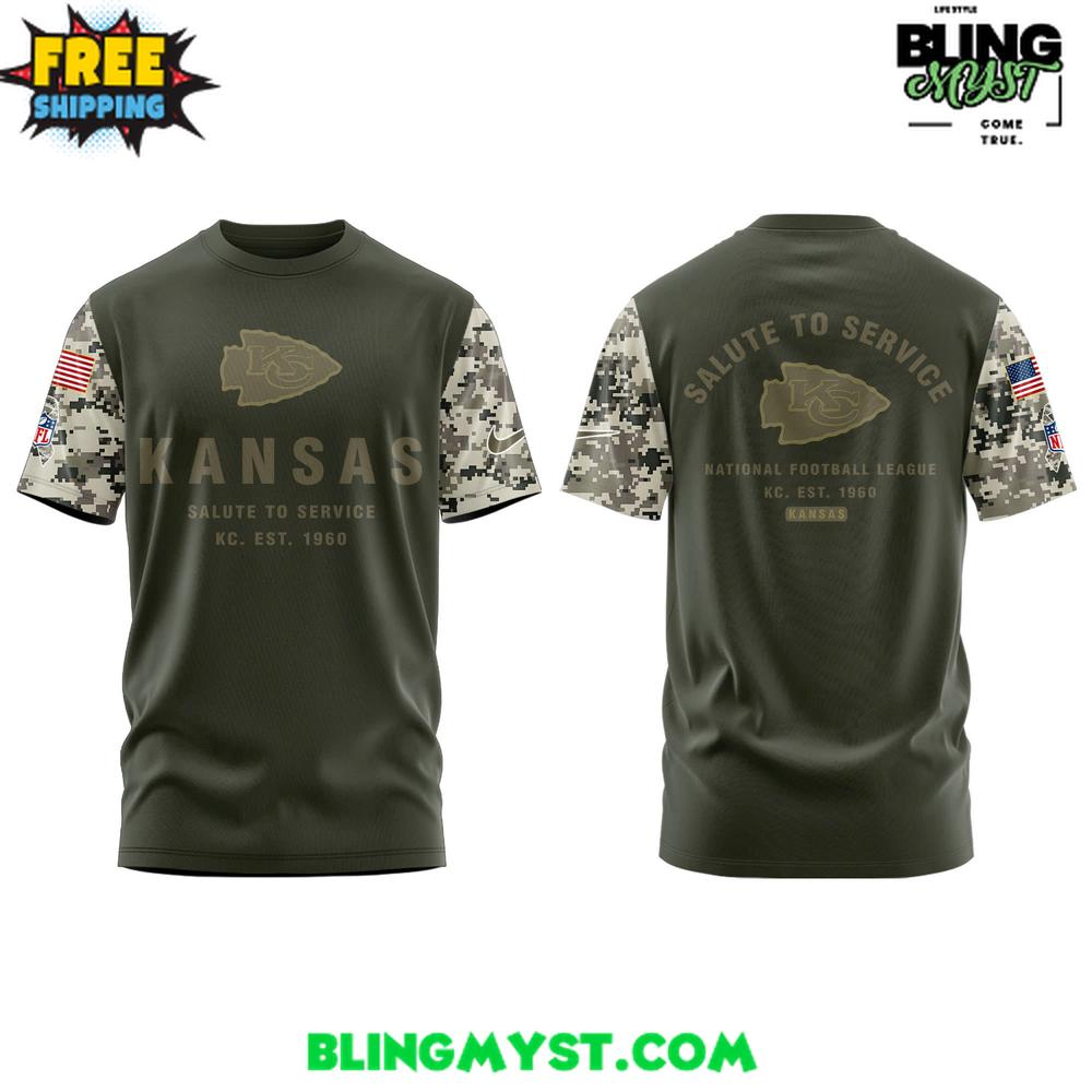 Kansas City Chiefs Salute To Service 2025-2026 T-Shirt Kansas City Chiefs Salute To Service 2025-2026 T-Shirt