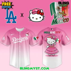 Los Angeles Dodgers x Hello Kitty Viva Mexico 2025 Baseball Jersey