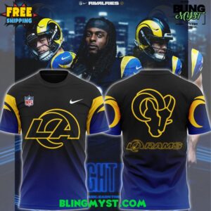 Los Angeles Rams 2025 NFL Rivalries Midnight Mode T-Shirt
