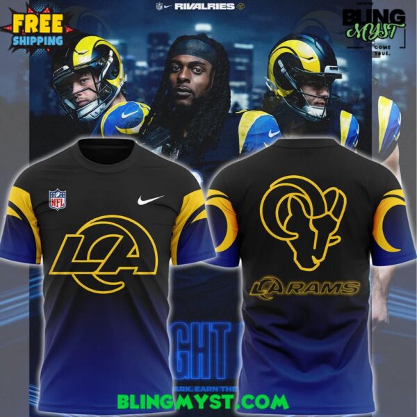 Los Angeles Rams 2025 NFL Rivalries Midnight Mode T-Shirt