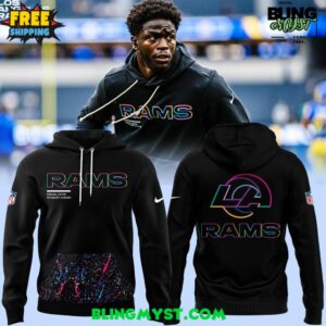 Los Angeles Rams Crucial Catch Intercept Cancer 2025 Hoodie