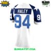 Mens Mitchell Ness Charles Haley White Dallas Cowboys 1994 Authentic Throwback Football Jersey 3