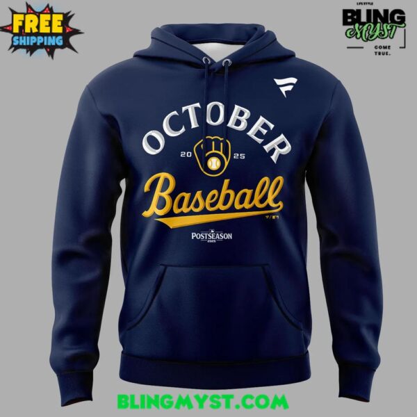 Milwaukee Brewers October Baseball 2025 Postseason Hoodie