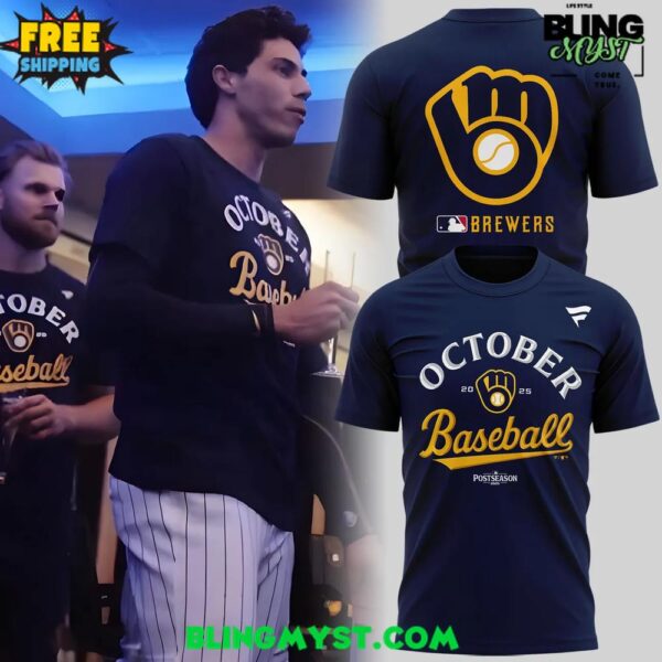 Milwaukee Brewers October Baseball 2025 Postseason T-Shirt