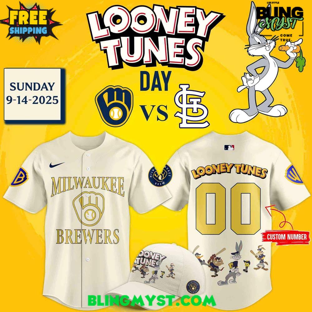 Milwaukee Brewers x Looney Tunes 2025 Baseball Jersey Milwaukee Brewers x Looney Tunes 2025 Baseball Jersey