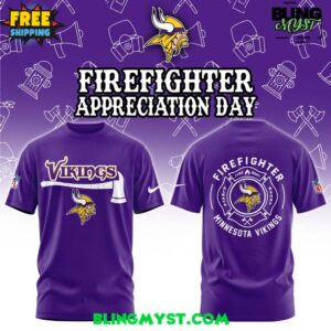 Minnesota Vikings Firefighter Appreciation 2025 T-Shirt