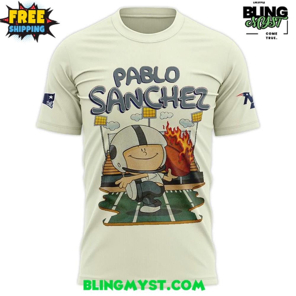 New England Patriots GOAT Pablo Sanchez T-Shirt New England Patriots GOAT Pablo Sanchez T-Shirt