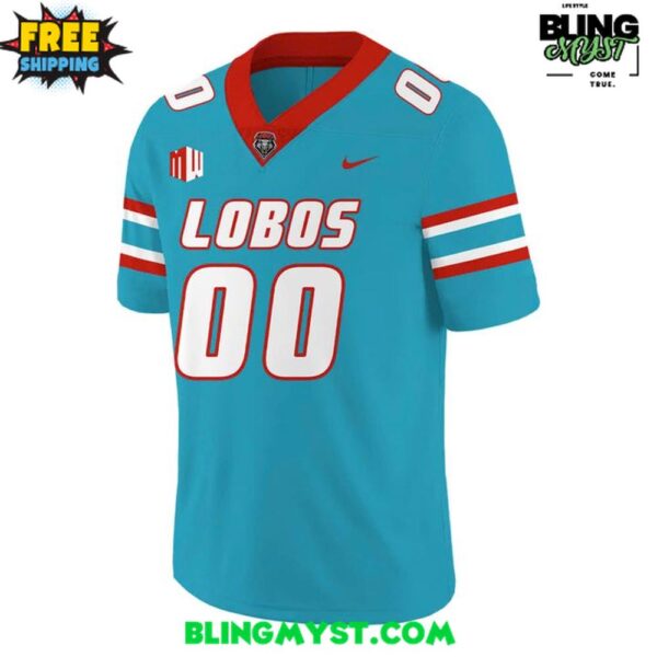 New Mexico Lobos Turquoise Uniform 2025 Football Jersey