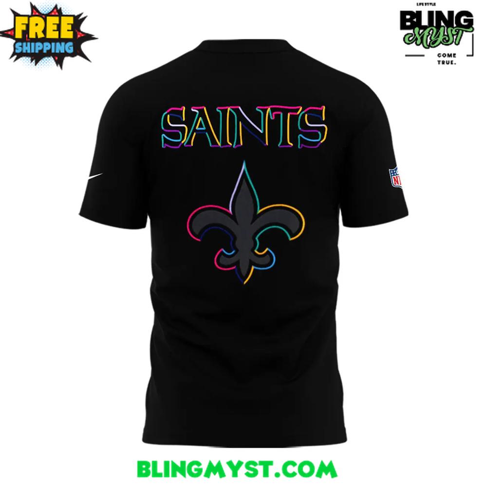 New Orleans Saints Crucial Catch Intercept Cancer 2025 T-Shirt New Orleans Saints Crucial Catch Intercept Cancer 2025 T-Shirt