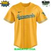Oakland Athletics 2026 Sacramento Gold Baseball Jersey 1 Oakland Athletics 2026 Sacramento Gold Baseball Jersey 2
