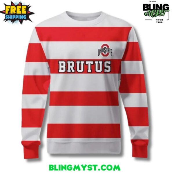 Ohio State Football Brutus Striped Special Sweatshirt