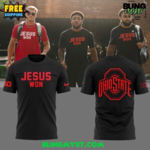 Ohio State Football Jesus Won Black T-Shirt