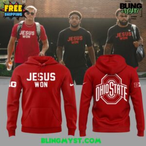 Ohio State Football Jesus Won Red Hoodie