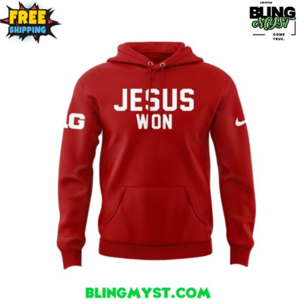 Ohio State Football Jesus Won Red Hoodie