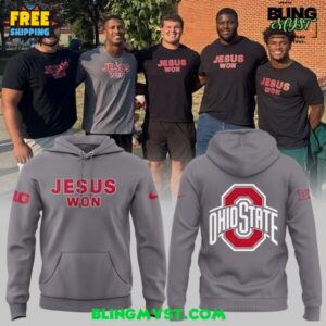 Ohio State Football Jesus Won Special Gray Hoodie