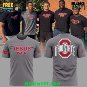 Ohio State Football Jesus Won Special Gray T-Shirt
