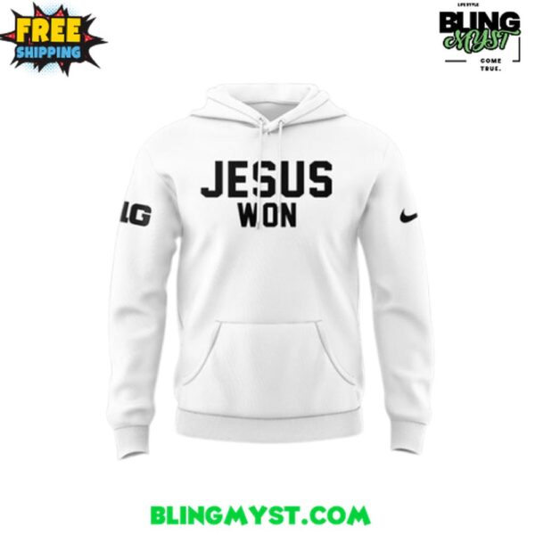 Ohio State Football Jesus Won White Hoodie
