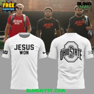 Ohio State Football Jesus Won White T-Shirt