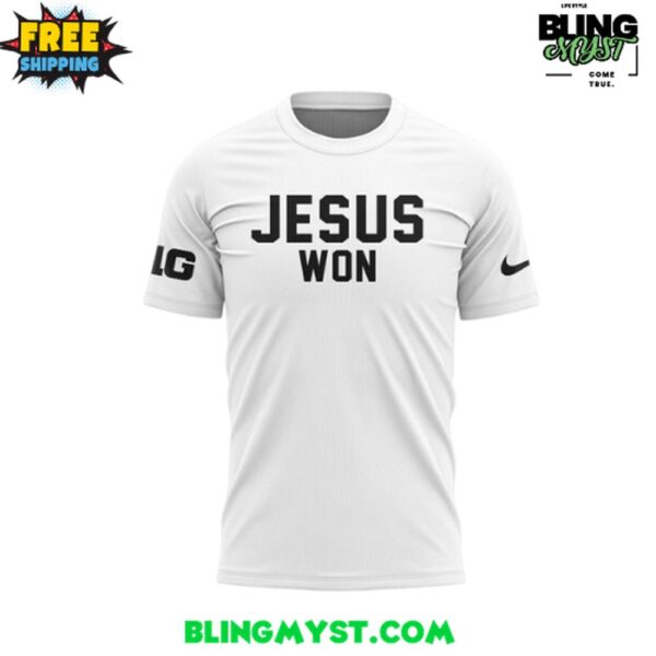 Ohio State Football Jesus Won White T-Shirt